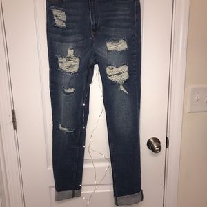 Brand New Fashion Nova Skinny Distressed Jeans